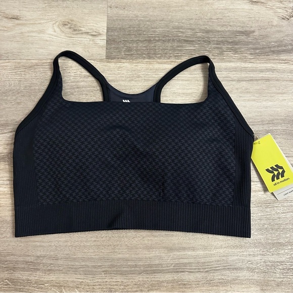 NWT All in Motion Seamless Houndstooth Sports Bra size XXL - Picture 1 of 6